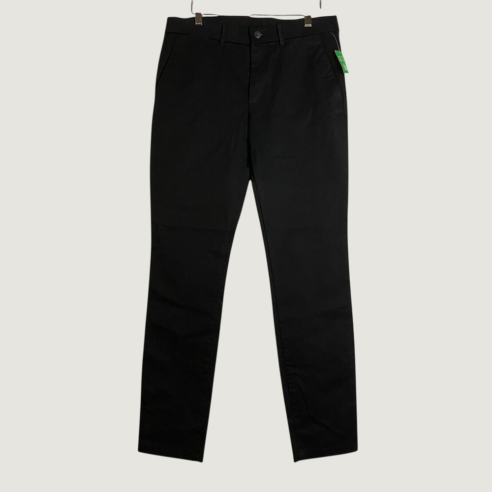 GAP Skinny Chino Pants‎ Mens 31x32 Black Regenerative Cotton New Work Casual NWT